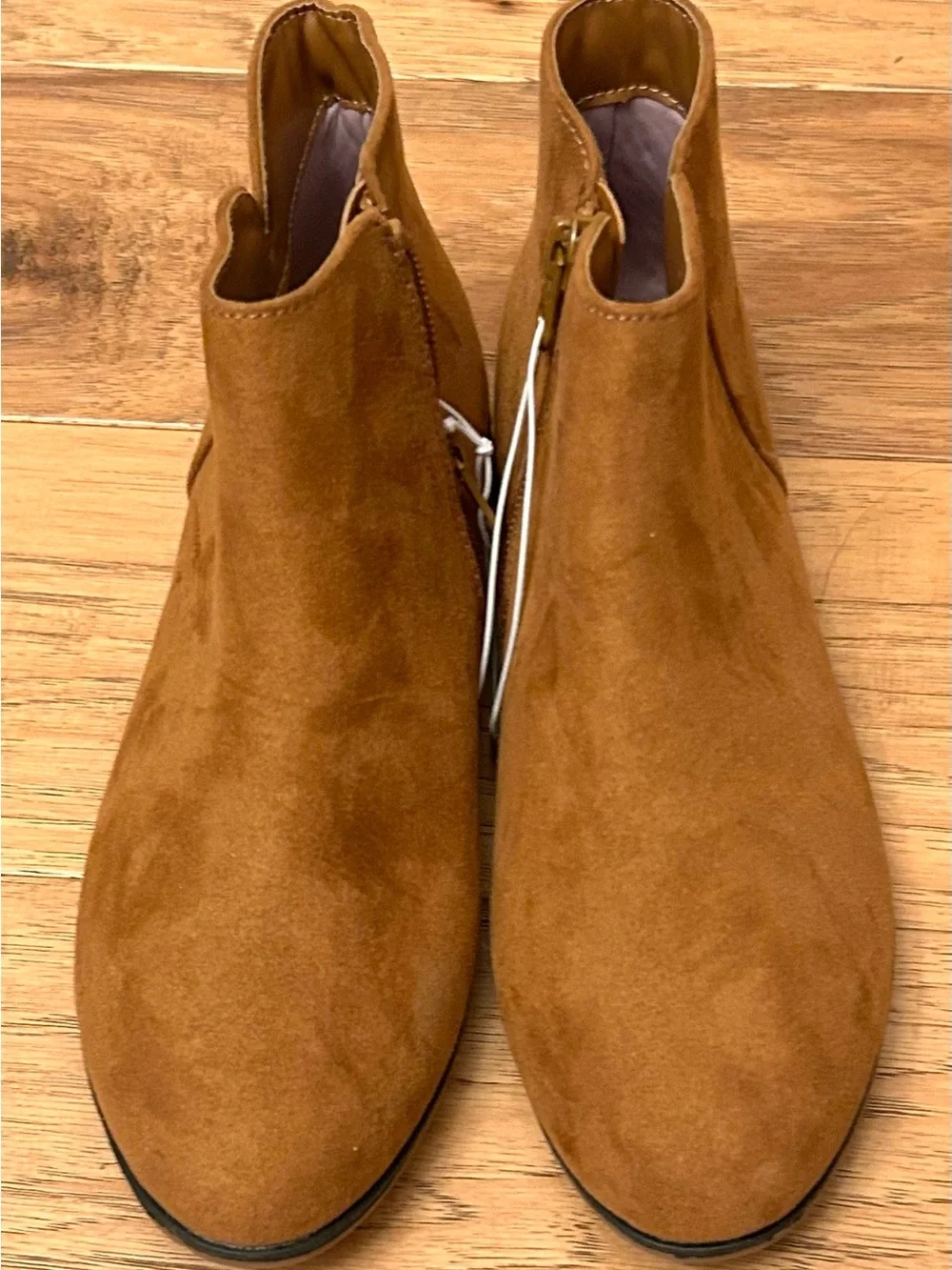 Kids' Opal Zipper Boots - Cat & Jack Cognac Size 3 FLAWED